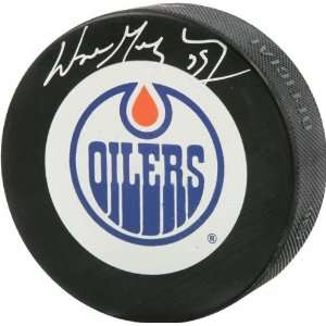 Wayne Gretzky Autographed Edmonton Oilers Logo Puck