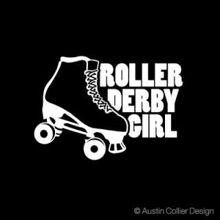 ROLLER DERBY GIRL Vinyl Decal Car Truck Window Sticker  