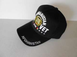 AFGHANISTAN WAR VETERAN Black Cap/Hat NWT  