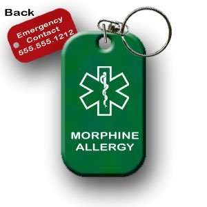  Morphine Allergy Medical Alert Dog Tag Necklace or 