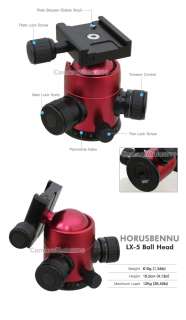 HorusBennu LX 5 DSLR Camera Tripod Ball Head (Max 12Kg)  