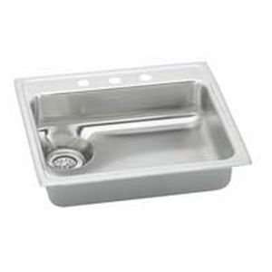 com Elkay LWRQ2522LMR2 Lustertone WasteAll Single Basin Kitchen Sink 
