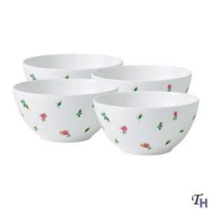   Albert New Country Roses White Cereal Bowl Set of 4