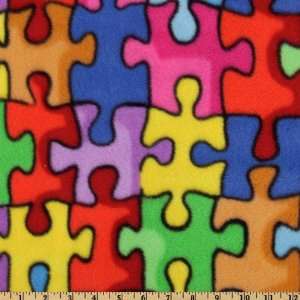   Jigsaw Puzzle Multi Fabric By The Yard Arts, Crafts & Sewing