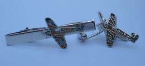 Hurricane WW2 RAF Aeroplane Cufflinks/Tie Pin Gift Set  