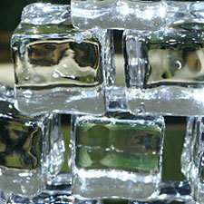 12 fake faux acrylic ice cubes crystal clear 3/4 squar  