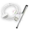 Stylus Pen+USB Sync Power Charger Cable for iPad iPhone  