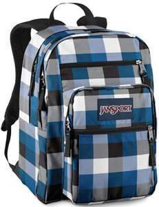 JanSport Big Student Backpack School Daypack Blue Streak Block Check 