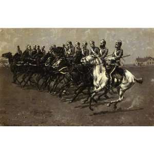 Hand Made Oil Reproduction   Frederic Remington   24 x 16 inches   The 
