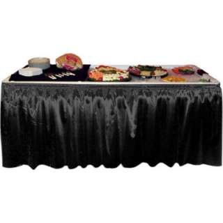 Plastic Disposable Banquet Table Skirts   Black Cover 73525025797 