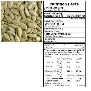 Sunflower Seeds, Raw, Shelled, Organic, 1 lb:  Grocery 