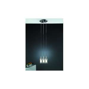   Contemporary 3 Light Glass Multi Pendant wRound Canopy: Home & Kitchen