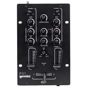 Brand New Gemini PS1 Professional 6.5 2 Channel DJ Stereo Audio Mixer 