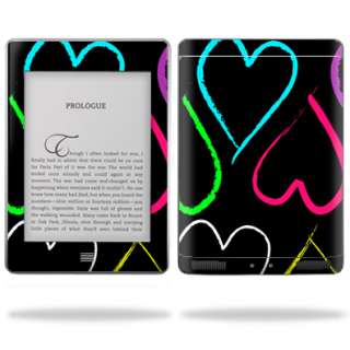Vinyl Skin Decal Cover for  Kindle Touch Tablet Hearts  