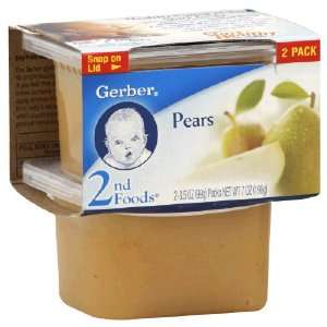 Gerber 2nd Foods Baby Foods Sitter Pears 2   3.5 Oz Packs   8 Pack 