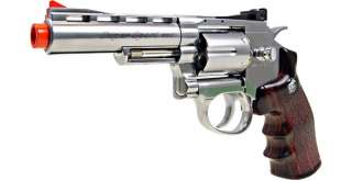 WG 4 inch Barrel Metal Airsoft Revolver CO2 Non Blowback   Silver 