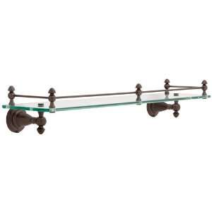  Victorian 24 tempered glass shelf with rail in rubbed 