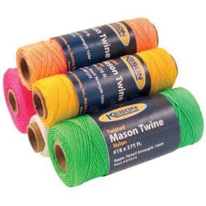 Keson GT275 12 pack #18 Green Twisted Nylon Mason Line, 275 ft, 160 lb 