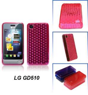 Diamond PINK Case Skin Cover Protector For LG GD510 POP  