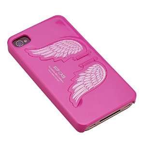   Angles Wing Color Case Support Holder IPHONE 4 / 4S Cover   Hot Pink
