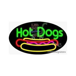 Hot Dogs Neon Sign 17 Tall x 30 Wide x 3 Deep