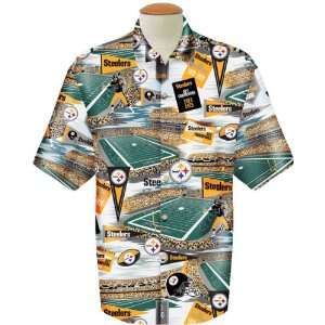  Pittsburgh Steelers Reyn Spooner Hawaiian Shirt: Sports 