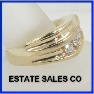 Mens 14kyg Round Cut Diamond Wedding Fashion Ring 1.0 Carats VS1