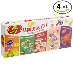 Jelly Belly Jelly Beans, Fabulous Five Gift Box, Assorted Flavors, 4 
