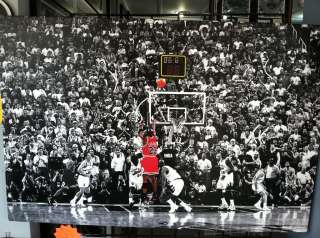 MICHAEL JORDAN LAST SHOT AS A CHICAGO BULL CANVAS 24X36 STRECTHED 