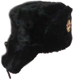 Russian winter hat   Ushanka. Military style with Soviet Red Star 