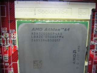 MSI Motherboard MS 7228 Ver2 K8NGM V H w/ AMD ADA3200AEP4AX 2.2GHz 