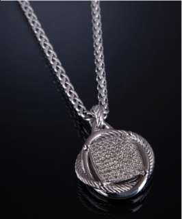 David Yurman diamond and silver Infinity pendant necklace   