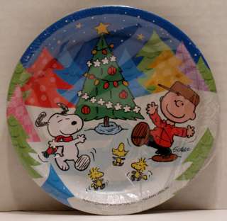 Peanuts Snoopy Christmas Party 24 Plates 32 Napkins  