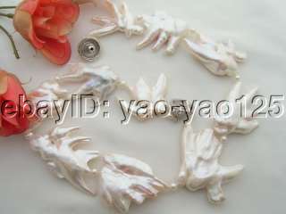 Huge Natural White 35x44MM Pearl Necklace  