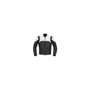  Alpinestars Helius Leather Jacket, Black/White, Apparel 