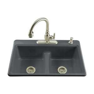 Kohler K 5838 2 FT Deerfield Smart Divide Self Rimming Kitchen Sink 