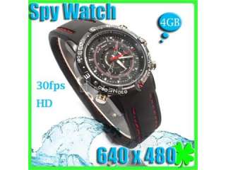 Waterproof 4GB Spy Hidden HD Camera Recorder Watch DVR  