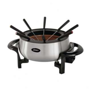 OSTER NON STICK STAINLESS STEEL ELECTRONICS ELECTRIC 3 QUART FONDUE 