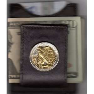 32FMC   2 Toned Gold on Silver Old U.S. Walking Liberty (Eagle side 