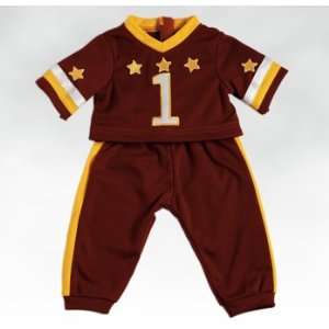  Lil Football Star Jersey   Red/Gold (Fits 19 Inch Baby 