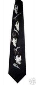 Beatles John Lennon Paul Mccartney Music Black Neck Tie  