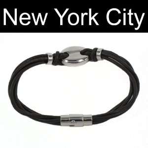   Cuff Stainless Steel Magnetic Lock Four Strand Cords 