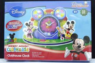DISNEY MICKEY MOUSE 3D PUZZLE CLUBHOUSE CLOCK NEW  