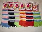 pair Kids Youth Girls Stripe Multicolor TOE SOCKS, Size 6 8 NWT 