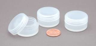 12) Plastic Cosmetic Lip Balm Sample Size 5gr PP Jars  