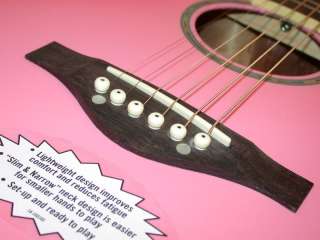 DAISY ROCK Wildwood Acoustic LEFT Pink Burst Guitar 14 6260L  