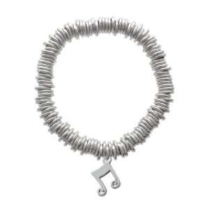   Music Note Silver Tone Plated Charm Links Bracelet [Jewelry] Jewelry