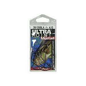  Mustads Ultra Lock Worm Black Nickle 4/0 Fish Hooks 5 