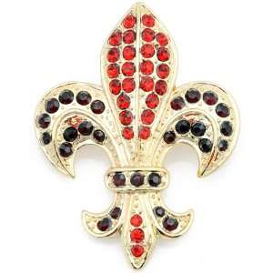    De Lis Sign Austrian Crystal Pin Brooch & Necklace Pendant: Jewelry