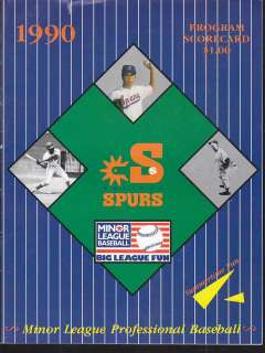 1990 Baseball Program Salinas Spurs California League  